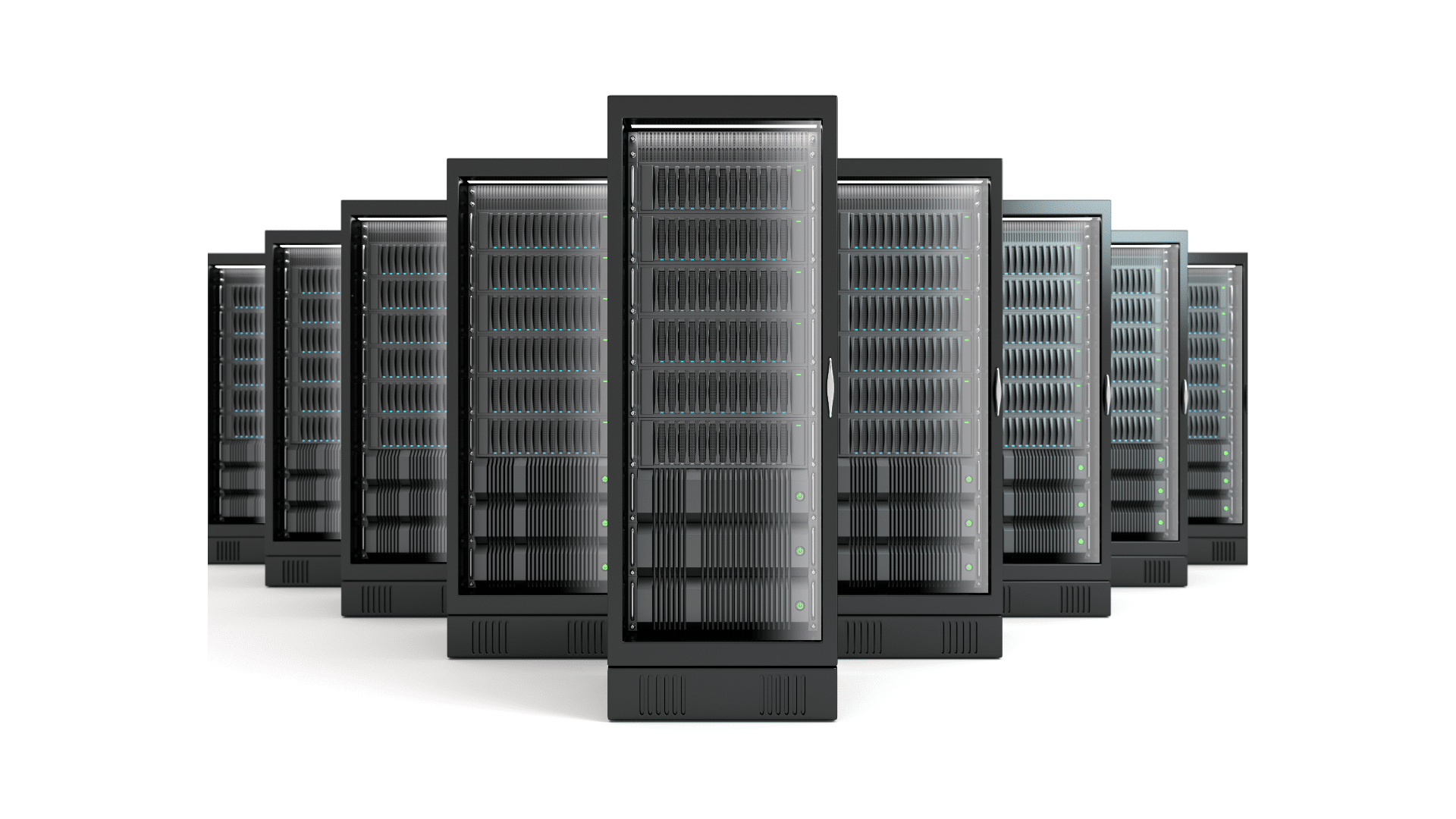 On-premises data servers arranged in a secure data center for enterprise file storage