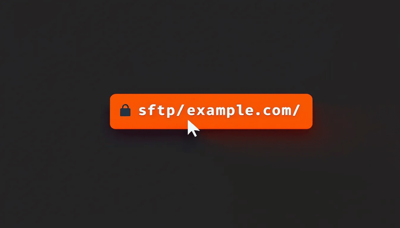 A command line interface showing an SFTP command being executed.