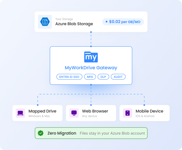 Azure Blob Storage File Share Access