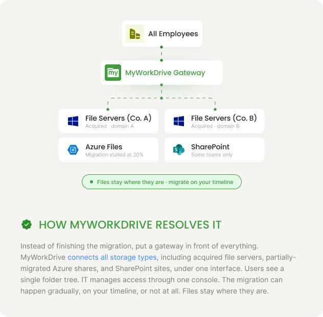 Enterprise — How MyWorkDrive Resolves It