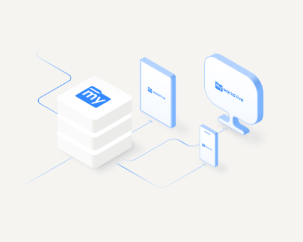 Tablet displaying connected team icons symbolizing remote collaboration and digital teamwork